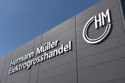 Logo von Hermann Müller Elektrogrosshandel GmbH, 88250 Weingarten. Achtung: unterschiedliche Öffnungszeiten GH,Theke,Werkstatt!